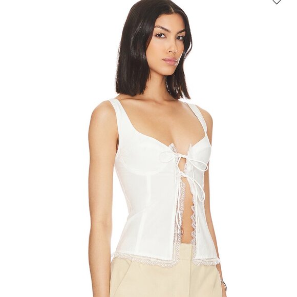 More to Come Cristal Tie Front Top - Small - Picture 2 of 5